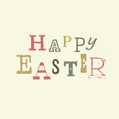 Happy easter lettering. Vector, EPS8