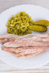  mackerel fillet with salad ingredients