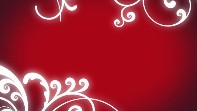Fond rouge anim&eacute;. Motif fleur