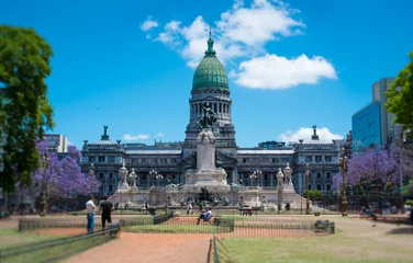 Abwaschbare Fototapete Buenos Aires Kongressplatz und Gebäude in Buenos Aires