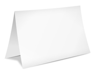 Blatt Papier Karte gefaltet