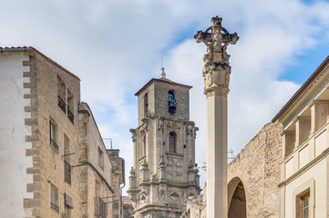 Assumption church bell tower at Calaceite, Spain