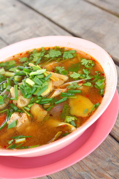 Hot and sour soup -  Tom - Yum thai food
