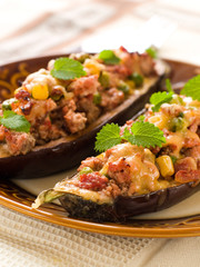 Stuffed eggplant (aubergine)