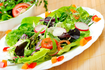 Plate with salad