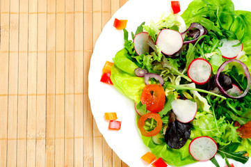 Plate with salad