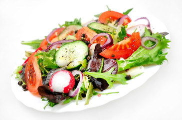 Plate with salad