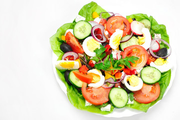 Plate with salad
