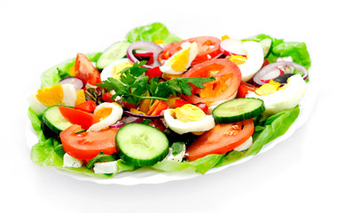 Plate with salad