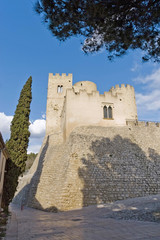 Castellet Castle near Foix dam in Barcelona, Spain