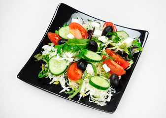 Plate with salad