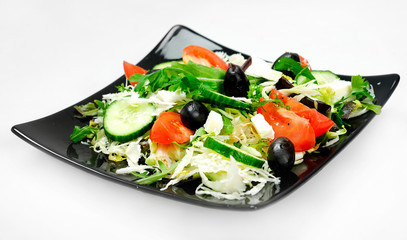 Plate with salad