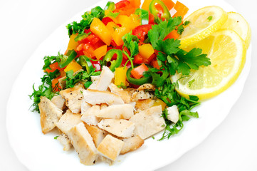 Plate with salad