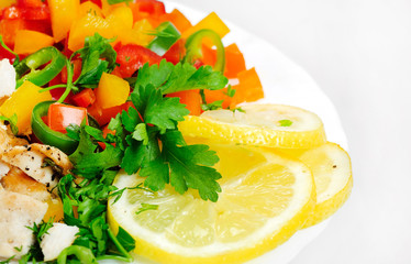 Plate with salad