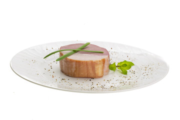 Bacon with vegetables