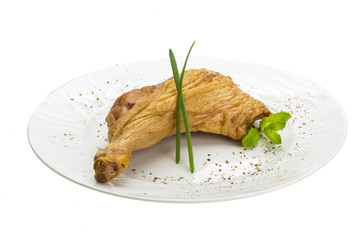 Smoked chicken leg