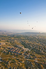 Hot air balloon flying in Cappadocia,Turkey
