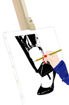 recommend clip art: Disegnatrice di scarpe