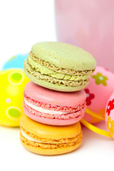 macarons and Easter eggs