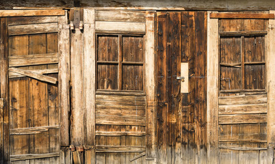 old wooden door
