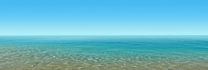beautiful blue water and sky