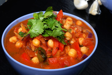 tomato and chickpea curry
