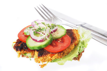 vegetarian smoerbroed, danish open faced sandwich