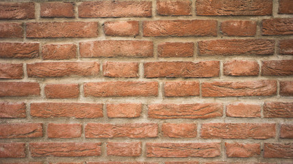 Background of red stone bricks wall texture