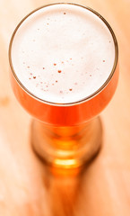 lager beer on table