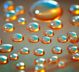 Yellow water drops