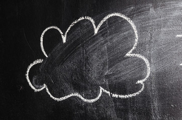 cloud on chalk board