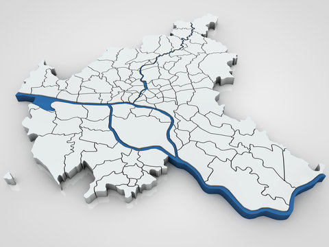 Hamburg / Stadtteile / Bezirke / sehr detailreich