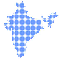 Obraz premium インド 地図 円