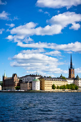 Fototapeta na wymiar Widok starego miasta w Sztokholmie, Szwecja