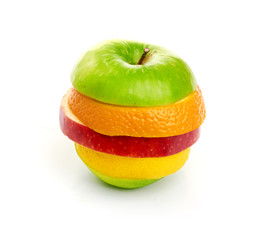 Mixed Fruit isolated on white background