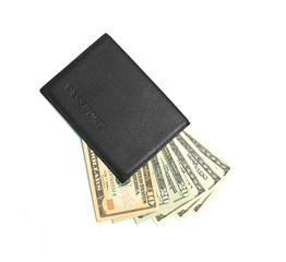 Passport and ticket isolated on white