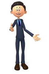 Businessman gesturing