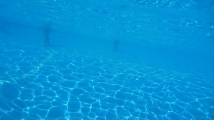 man swimming underwater
