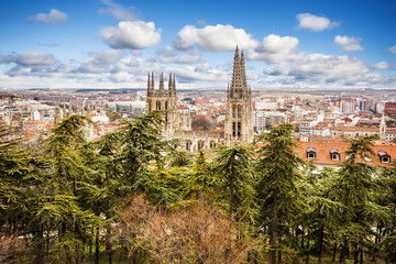 Panoramic view of Burgos, Castilla y Leon, Spain