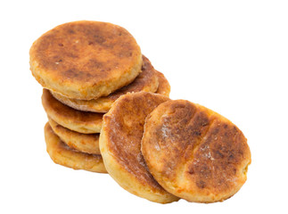 homemade biscuits on a white background
