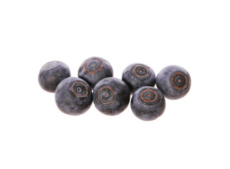 blueberries isolated on white background.