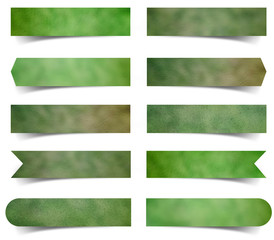 Obraz premium Paper stick, Collection green grunge background