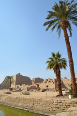 Fototapeta na wymiar Little lake Temple of Amon-Re-Harakhty, Karnak, Luxor, Egypt
