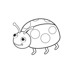 Illustration vectorielle de bug jouet décrit. Isolé sur blanc.