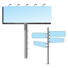 Obraz premium Road banner template set