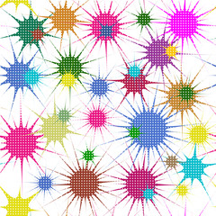 Abstract colorful stars, seamless background