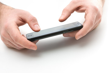 Hände mit Smartphone