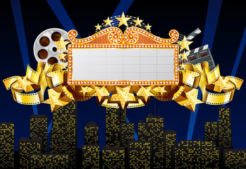 Golden banner
