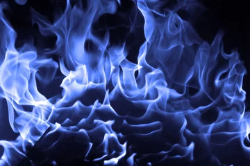 Abwaschbare Fototapete Flamme Blaues Feuer