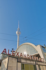 Alexanderplatz, at central Mitte district of Berlin.